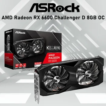 ASRock Radeon RX 6600 Challenger D 8GB OC Grafikas karti Radeon RX 6600 GDDR6 PCI Express 4.0 16X HDCP Video karte 8GB Desktop