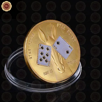 1 OZ Zirgu Kazino Challenge Monētas Star Poker Mikroshēmas Labu Veiksmi Vienmēr Uzvarēt Lielā Veikalā
