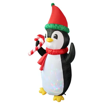 180cm Ziemassvētku Piepūšamās Pingvīns Āra Puse Zālienu ar Rotējošu Gaismas Ziemassvētku Rotājumi Mājās Ir 2021. Navidad Ziemassvētku Dāvanu