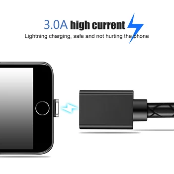 Magnētiskā Kabeļu 3A Ātra Uzlāde, Micro USB Vads iPhone, Android C Tipa Usb Kabeli Magnēts Putekļiem, Iespraudiet Tālruņa Datu Sinhronizācija Lādētāja Vads