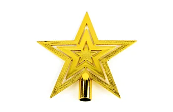 Top Ziemassvētku eglītes zvaigžņu āra rotājumi, jaunā gada, ziemassvētku rotājumi Piegādes christma zelta zvaigznes 20cm