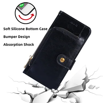 Rāvējslēdzējs Soma Phone Gadījumā Doogee N30 N20 N20 Pro Y9 Plus Magnētisko Luksusa PU Leather Flip Gadījumos Maka Vāks Ar Kartes Slots