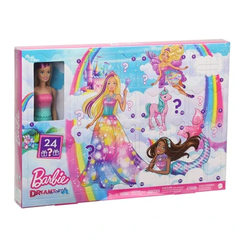 Barbie Pasaku Princese Sirēna Pasaku Ar 3 Pasaku Tērpiem un Fantāzijas Aksesuāri Saģērbt Lelle Dāvanu Komplekts Bērniem GBJ72