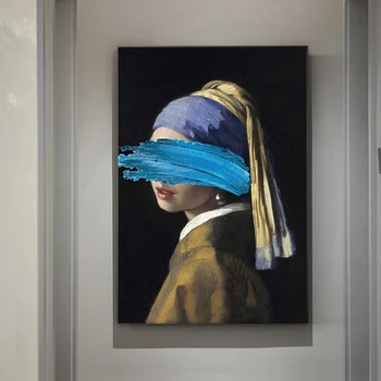 Audekls Gleznas Klasiskā Eiropas Sieviete Jautri Lūpām Pildspalvu Sienas Anotācija Sienas Mākslas Izdrukas, Plakāti, Attēli, Mājas Dekoru Cuadros