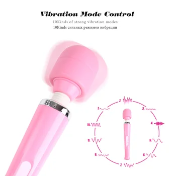 10 Ātrumiem Wand Massager G Spot Vibratori Sievietes Klitora Stimulācija AV Magic Stick Erotiska Seksa Rotaļlietas Sievietēm Seksa Produkti