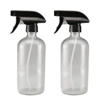 2x 250/500ml Bostonas Kārta Tukšu Stikla Aerosola Pudelītes Uzpildāmas Tīrīšanas līdzekļi + Izraisīt