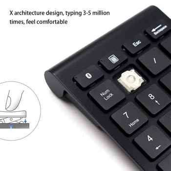Melna Tastatūra 22 Atslēgas, MIni Numpad Bluetooth saderīgu Ciparu Tastatūras Atbalsts Windows, iOS, Android Sistēma ar Pavisam Jaunu