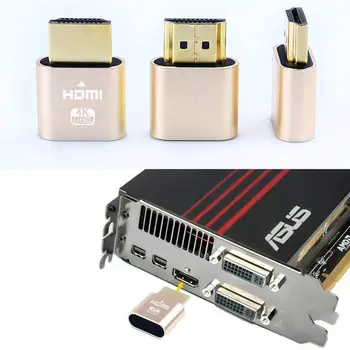4K HDMI-saderīgam lfd Displejs DDC EDID Lelli Plug EDID Displejs Emulatora Adapteris Atbalsta 3840*2160 60Hz Bitcoin Mining