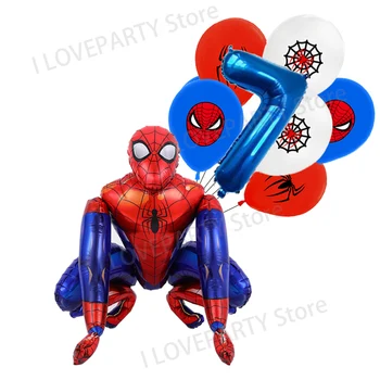 1set 3D Folija Zirnekļcilvēka Dzelzs Vīrs Baloni Dzimšanas dienas svinības Apdare Multfilmas Bērniem, Rotaļlietas, Bērnu Dušas Gaisa Balonu Globos Piederumi