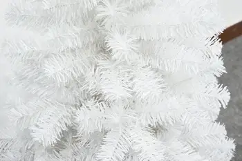 1.2 m 1,5 m, 1,8 m 2.1 m Pielāgota Ziemassvētku eglīte Balta PVC Simulācijas Ziemassvētku Rotājumi Koks