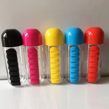 Daudzkrāsains pēc Izvēles 7 Dienas Tabletes Tabletes Medicīna Plānotājs Ūdens Dzēriena Pudeles Turētājs Box