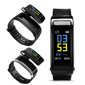 Smart Aproce MenSmart Aproce Ar Krāsu Ekrānu, Bluetooth Austiņas, Sirdsdarbības Monitoringa Fitness Watch pulkstenis ios Android