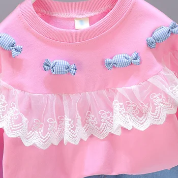 Jaunā Pavasara Rudens Baby Girl Drēbes Uzvalku Bērniem Fashion 