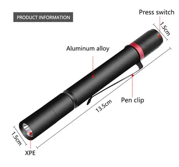 Pocketman Pārnēsājams mini LED Lampiņu IP67 Waterproof 3 režīmi Lāpu Lanterna Āra Kempings Avārijas Lampas izmantot AAA baterijas