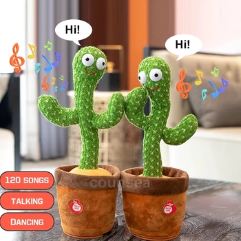 Deju Kaktuss Mīkstās Rotaļlietas Elektronisko Plīša Lelles Spāņu Mūzikas 120 Dziesmas Dejotājs Runā Plīša Rotaļlietas Meitene Bērniem, Baby Dāvanu