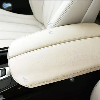 BMW X5 E70 2007 - 2013 / F15-2018 Auto Centrs Konsoles elkoņu Balsts Pad Microfiber Ādas Aizsardzības Vāciņš Melns