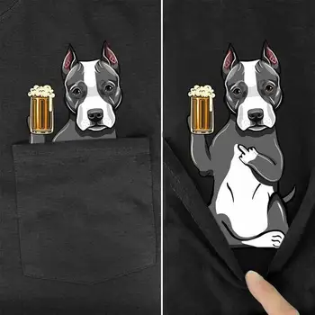 PLstar Cosmos T Krekls vasaras Modes kabatas suns apdrukāta t-krekla, vīriešu, sieviešu krekli, topi smieklīgi kokvilnas melns t-veida