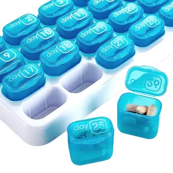 31 Dienu Mēnesī Pill Organizer Tablete Pillbox Turētājs Zāles Tvertne Organizators Gadījumā, Uzglabāšanas V3N7