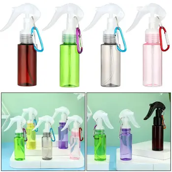 60ML caurspīdīgas Plastmasas Trigger Spray Pudelītes Ar Karabīne Āķis Ceļojumu Portatīvo Uzpildāmas Konteineru Grims Mitruma Pulverizators