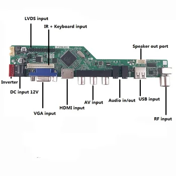 Par LTN141XB-L02 Māte Valdes AV VGA 30pin Kontrolieris Valdes Digitālo Signālu 1 lukturi 14.1