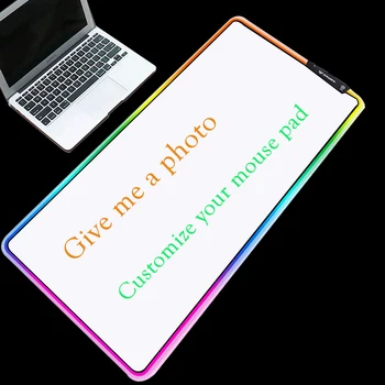 Mairuige DIY RGB Datoru Spēļu Peles Paliktņa Pasūtījuma Personalizētu LED Illuminated Keyboard Mat XXL