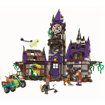 Noliktavā Doo Noslēpums Mansion Celtniecības Bloki, Pinkains Velma Vampīru 3D Mazulis, Rotaļu Dāvanas Saderīgs Ar 10432 Rotaļlietas