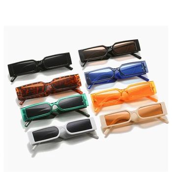 Vintage Taisnstūra, Kvadrātveida Saulesbrilles Sievietēm, Vīriešiem, Hip Hop Brilles Retro Modes Zīmolu Saulesbrilles UV400 Toņos Brilles