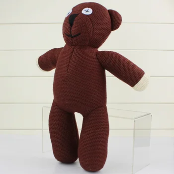 35cm Liela Izmēra Mr Bean Teddy Bear, Dzīvnieku Vilnu, Lelle, Rotaļlieta, Brūns Attēls Lelle Bērniem Dāvanu-Bezmaksas Piegāde