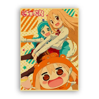 Anime Himouto! Umaru-chan Plakātu Sienas Kraftpapīrs Glezniecības Mājas Dekoru Japāņu Karikatūra Cute Girl Istabas Dekors Sienas Uzlīmes