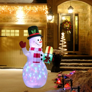 LED Gaismas Piepūšamās Modelis Ziemassvētku Sniegavīrs Krāsainu Pagriezt Airblown Lelles Rotaļlietas Brīvdienu Puse Ziemassvētku Rotājumi 2022