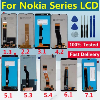 Par Nokia1.3 2.1 2.2 2.3 2.4 LCD Displejs, Touch Digitizer Nokia 3.2 3.4 4.2 5.1 5.3 Ekrāns Nokia 6.1 7.1 7.2 LCD Ekrāns