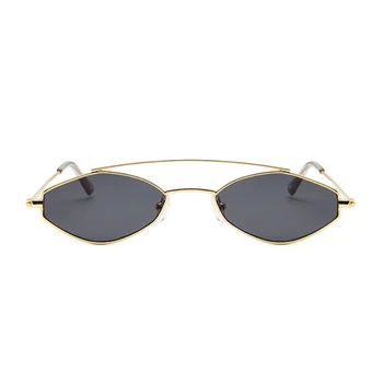 Daudzstūru Saulesbrilles Sieviešu Brilles Dāma Luksusa Retro Metāla, Saules Brilles Vintage Spogulis Oculos De Sol Feminino UV400