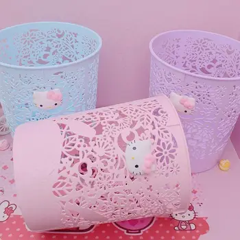 Hello Kitty Rozā Mājas Miskastes Gudrs Guļamistaba Atkritumu Grozā Radošo Modes Mazo Darbvirsmas Kastes Atkritumu Grozā