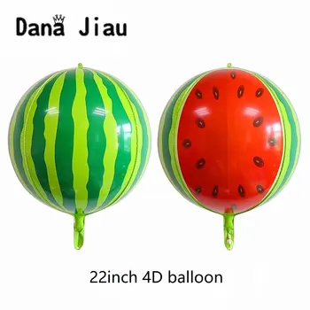 Dana jiau arbūzs vasarā 4D folijas gaisa balons augļu kūka, dzimšanas dienas svinības apdare bumbu bērnudārza pasākums bērniem rotaļlietas piegādātājs