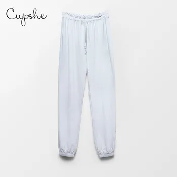 CUPSHE Cietu Baltu Aukliņu Starām. Treniņbikses Sievieti Gadījuma Burkānu Bikses 2022. Gada Pavasara, Rudens Bikses Joggers Streetwear