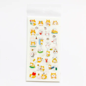 6 L /Maiss Draugu Kucēnu Shiba Inu & Trušu DIY Dekoratīvās Uzlīmes Stick Etiķete