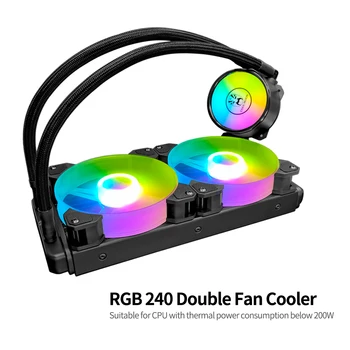 RGB PC Gadījumā Ūdens, Ūdens Dzesēšanas Šķidruma Dzesētājs Ūdens Dzesēšana CPU RGB Heatsink Integrētu Radiatoru LGA 2011/1151/1155/AM3+/AMD AM4