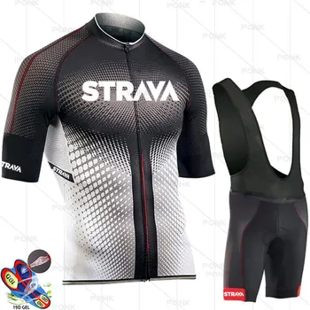 STRAVA ir 2021. ropa ciclismo hombre elpojošs riteņbraukšana džersija komplekts vasaras velo apģērbs vīriešu maillot ciclismo
