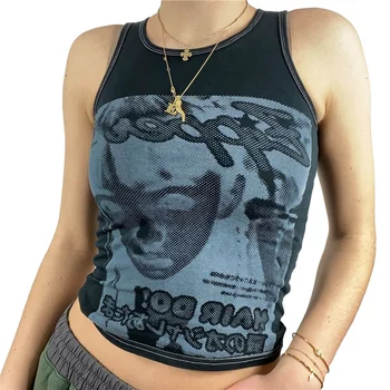 Karstā Pārdošanas Gothic Print T-krekls Sievietēm ar Īsām Piedurknēm Slim Fit Kultūraugu Top Y2K Vasaras Svīšana Tees Tvertnes Augšpusē, Streetwear, S/M/L/XL