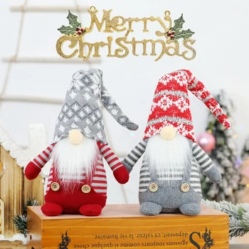 16.5 Collu Roku Darbs Rūķu Ziemassvētku Rotājumi Plīša Lelle Zviedrijas Tomte Sarkans Un Pelēks Skandināvijas Gnome Rotaļlietas Santa Xmas Rotājumi