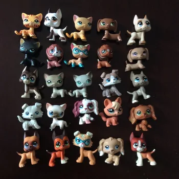 Izlases 100gab/daudz Oriģinālu 5cm mājdzīvnieki veikals suns kaķēns lps Skaitļi Lelles bērniem modeli kolekcijas rotaļlietas