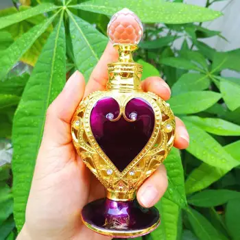 12ml Smaržu Pudeli Mīlestības Sirds Formas Dinamiskas Krāsu Ēteriskās Eļļas Pudeles, Stikla Ceļojumu Uzglabāšanas Tukšu Smaržu Pudelīti Anti-kritums