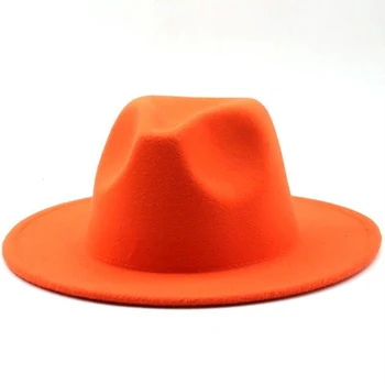 Unisex Ziemas Dabas Krāsu Fedora Cepures Džeza Cepuri Retro Top Hat Britu Stila Trilby Puses Oficiālu Panama Klp Klasiskā Kleita, Cepure