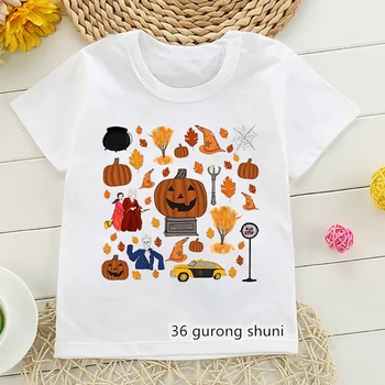 Nesen bērnu t-krekls smieklīgi Halloween grafiskais izdrukāt bērniem Halloween dāvanu tērpu modes zēni/meitenes universālā tshirts topi