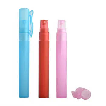 10 ml Smaržas Pildspalvu Tukšas Plastmasas Smaržu Pudeli, Pulverizators, Smidzināšanas Caurule Mini Ceļojumu Uzpildāmas Pudeles
