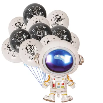 Kosmosā Puse Astronauts Baloni Galaxy Tēmu Puse, Bērnu Dzimšanas Dienas Svinības Veicina Laimes Dzimšanas Dienā, Hēlija Balonu Globals