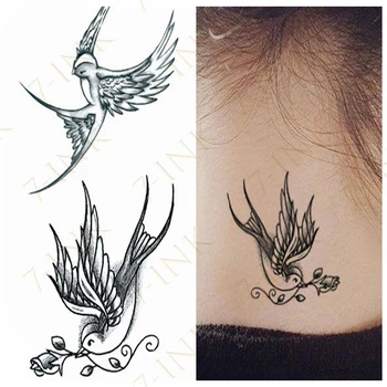 Ūdensnecaurlaidīgus Pagaidu Tetovējumu Uzlīmes Uz Auss Pirkstu Mūzikas Piezīme Dzīvnieku Stars Līnijas Svītru Henna Tatto Flash Tetovējums Viltus Sievietēm Vīriešiem