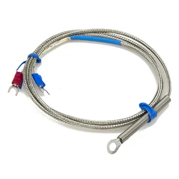 FTARR01 K E J tipa 1m metāla skrīninga kabeli, 5mm 4mm 6mm 14mm diametrā caurumu gredzenu vadītājs termopāris temperatūras sensors