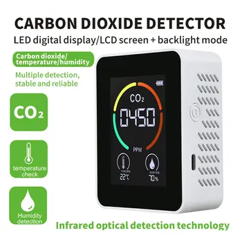 Iekštelpu CO2 Sensors CO2 Mērītājs Digitālais Gaisa Detektors Saprātīga Gaisa Kvalitātes Analizators Mājsaimniecības Gaisa Piesārņojuma Gāzes Detektors