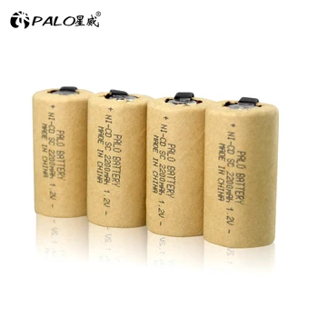 4-20PCS SC 2200mAh 1.2 V Uzlādējamās Baterijas 1,2 V Sub C NI-CD Šūnu ar Metināšanas Cilnes Elektrisko Urbi, Skrūvgriezi Akumulators